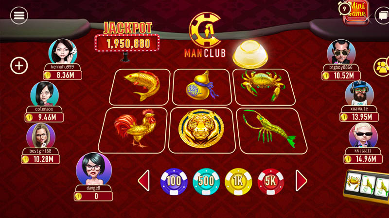 bau cua tom ca do hoa 3d Game Bầu Cua Tôm Cá Manclub được đầu tư đồ họa 3D đẹp mắt